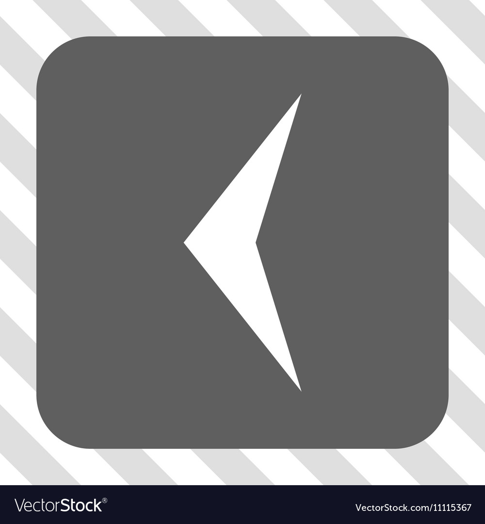 Arrowhead left rounded square button