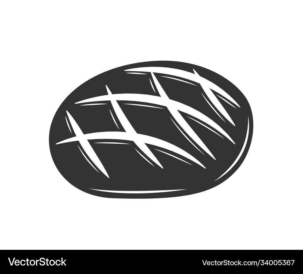 Bread isolated on white background Royalty Free Vector Image