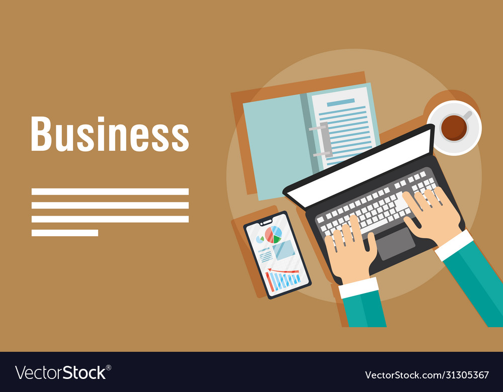 Business banners with laptop icons