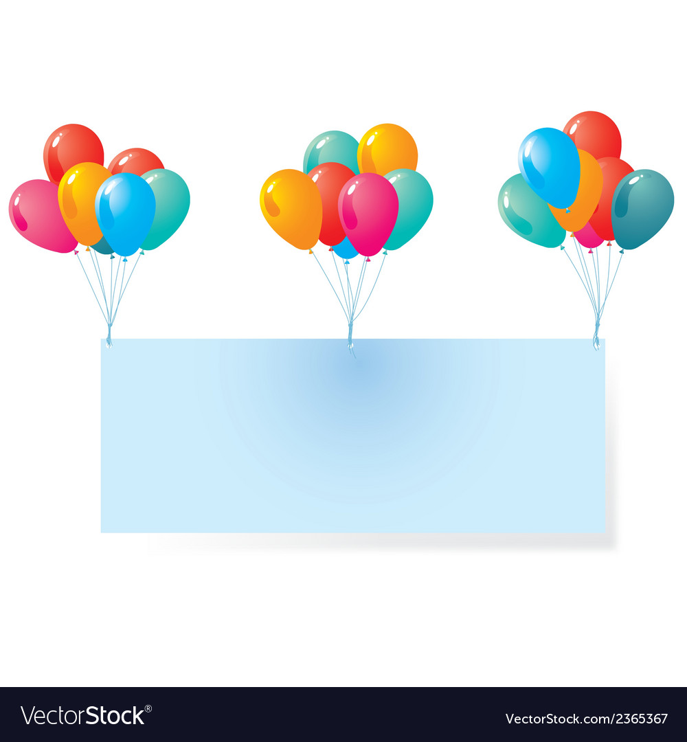 Colorful Balloons on White Background