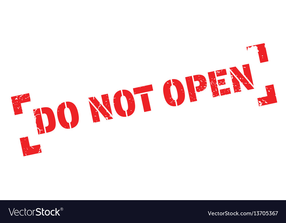 Do not open rubber stamp Royalty Free Vector Image