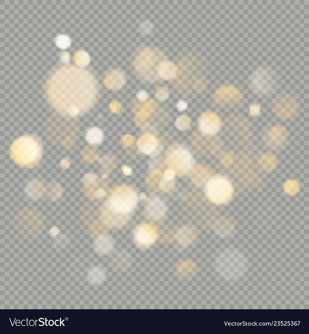Effect of bokeh circles isolated on transparent vector image Effect of bokeh circles isolated on transparent