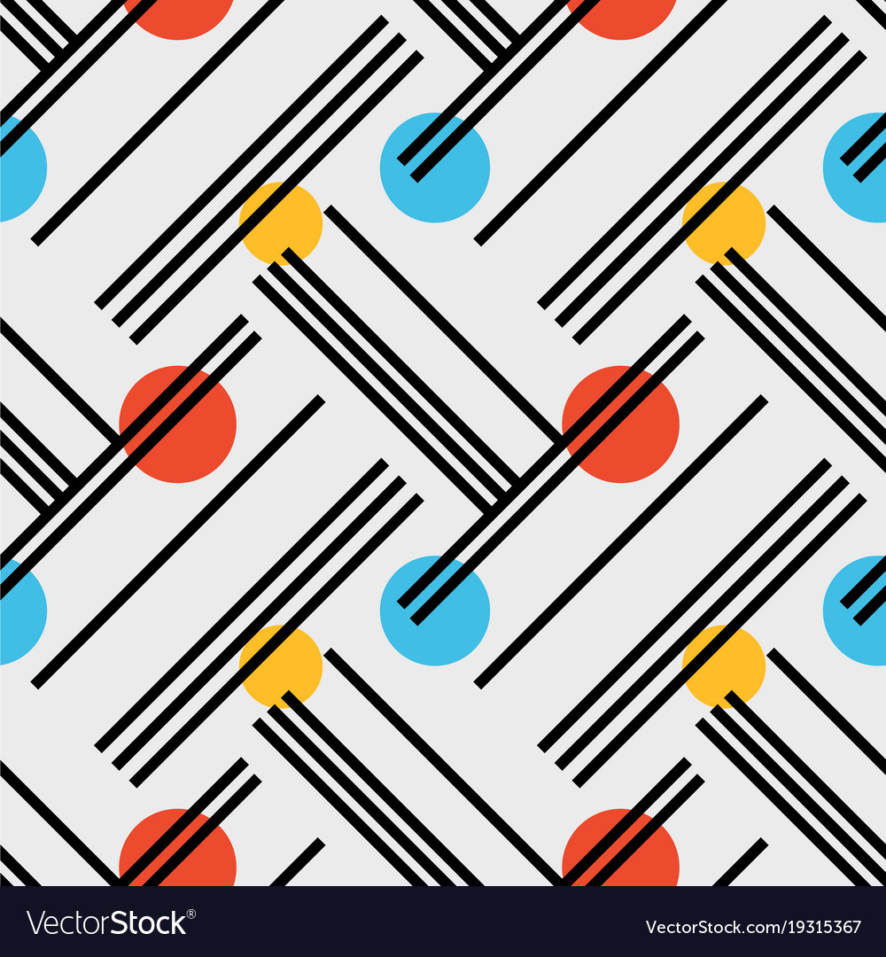 Irregular lines and circles diagonal seamless