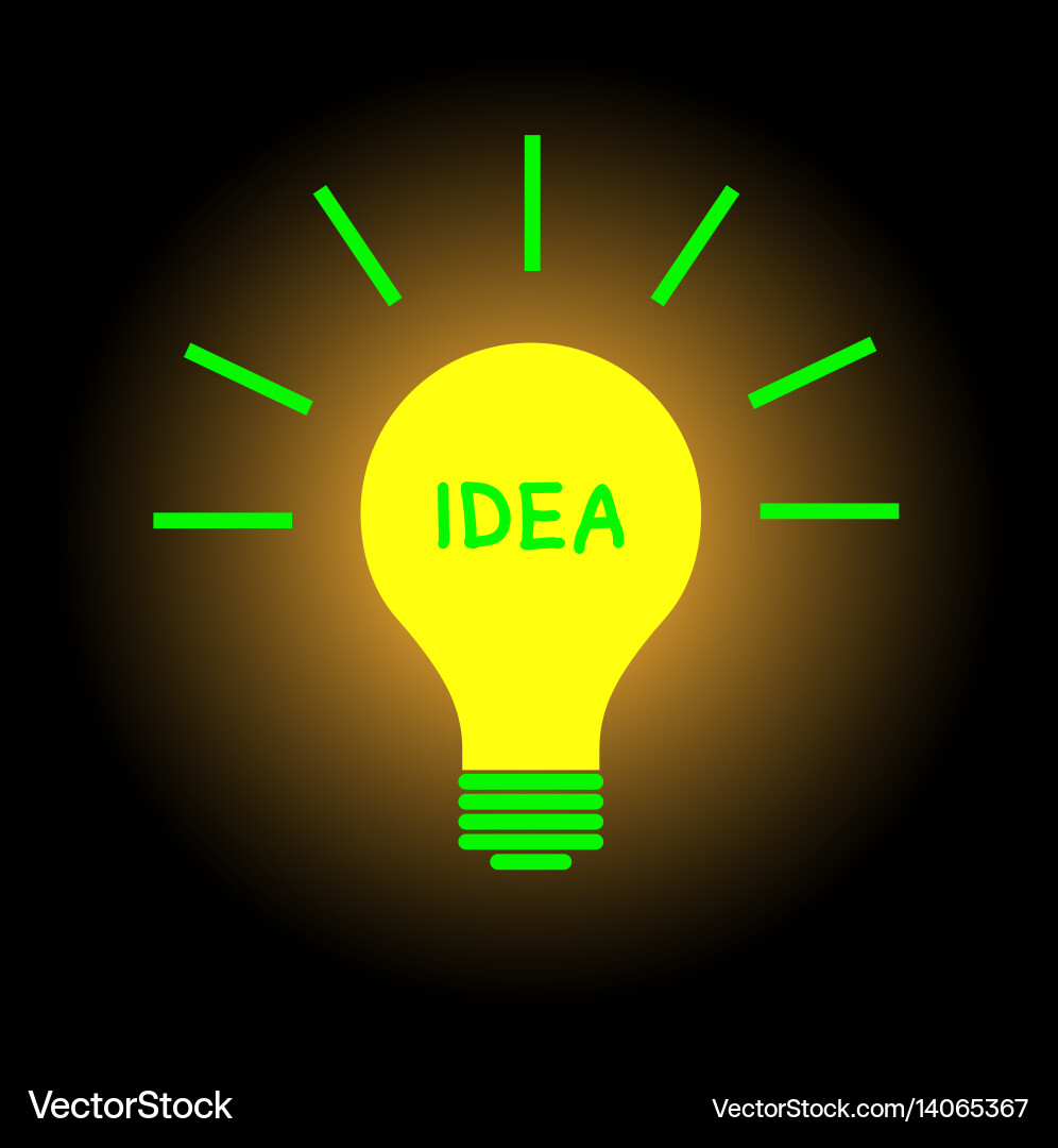 Light bulb idea Royalty Free Vector Image - VectorStock