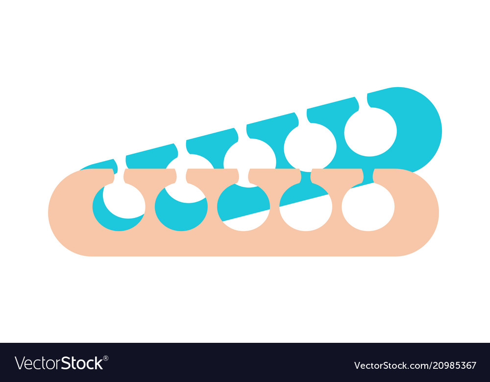 Pedicure toe separators set Royalty Free Vector Image