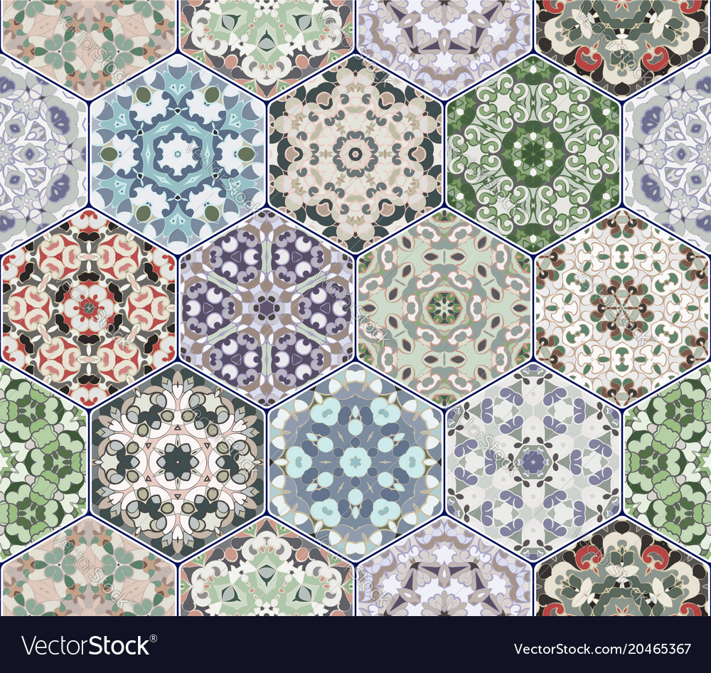 Set of hexagonal patterns