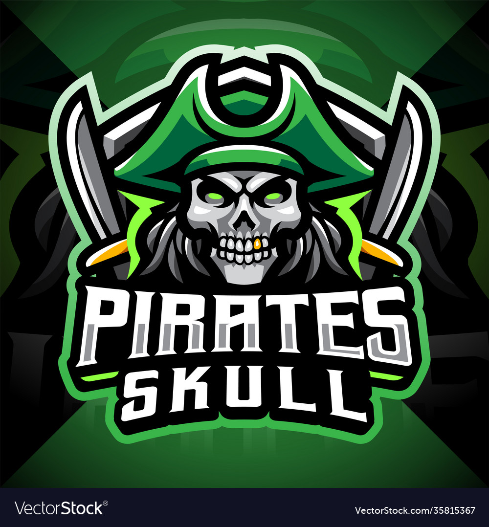 Premium Vector  Pirate vector logo template pirate sport gaming mascot  logo template pirate skull with a sword