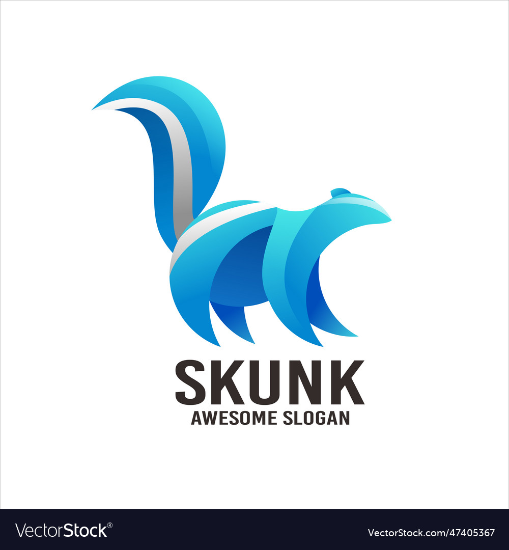 Skunk Gradient Mascot Logo Royalty Free Vector Image