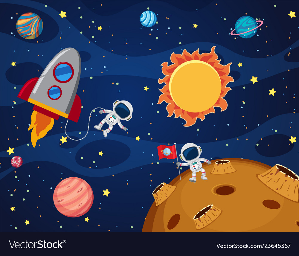 Space element in background