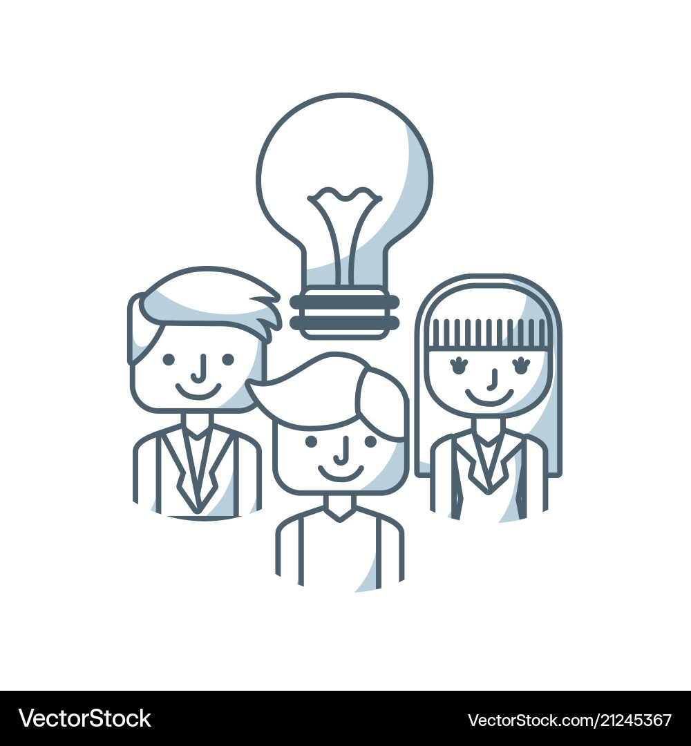 Team work concept isolated icon Royalty Free Vector Image
