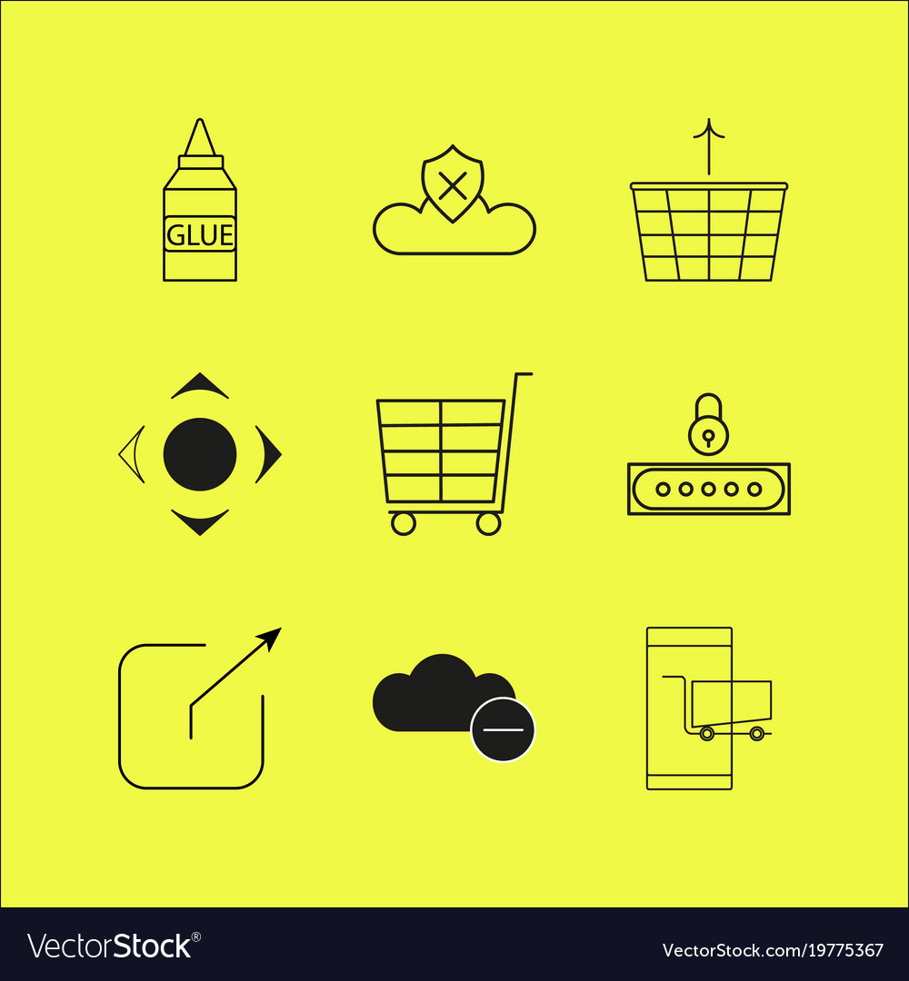 Web linear icon set simple outline icons