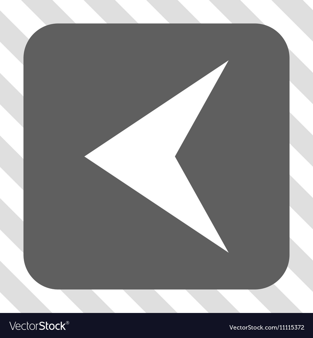 Arrowhead left rounded square button