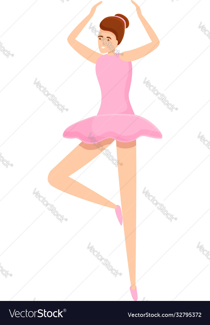 Ballerina dancer icon cartoon style Royalty Free Vector