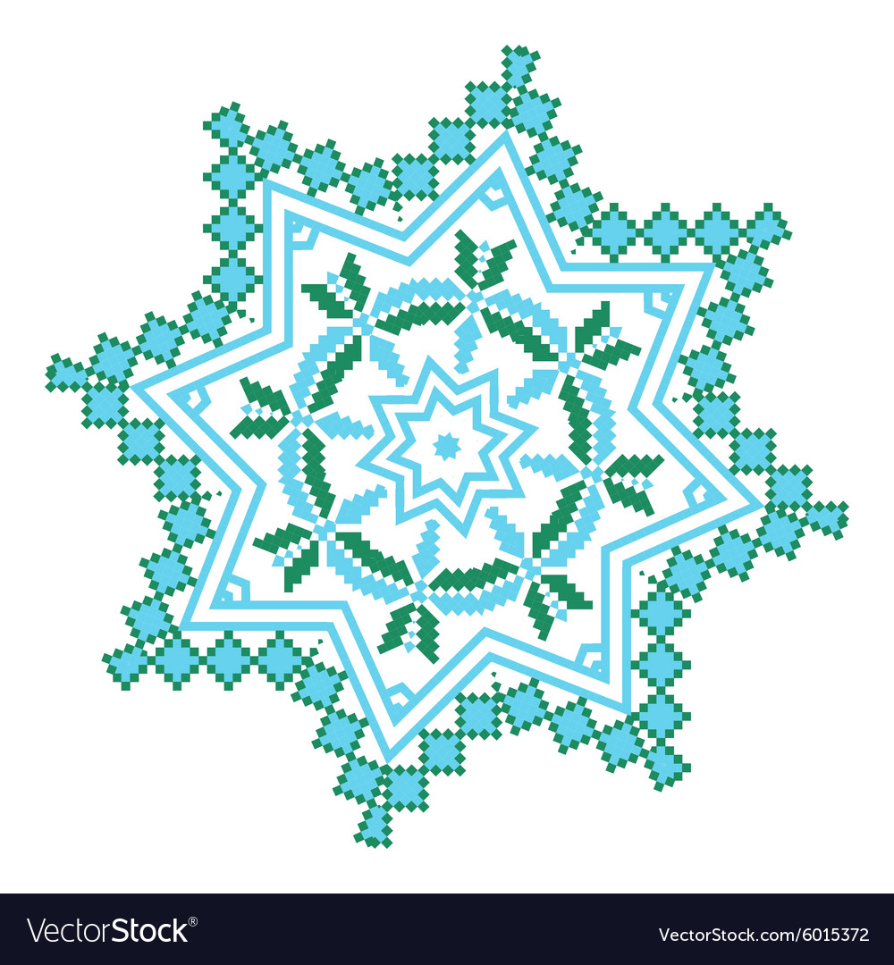 Ethnische Ornament Mandala geometrische Muster in blau