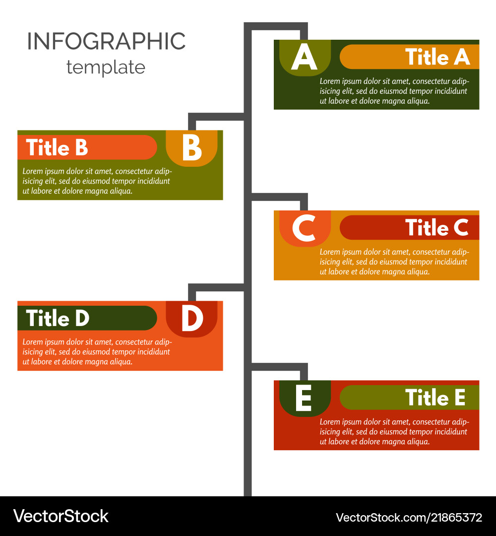 Five steps infographic design elements Royalty Free Vector