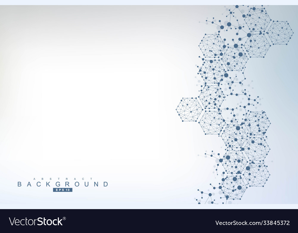 Hexagonal abstract background big data vector image Hexagonal abstract background big data