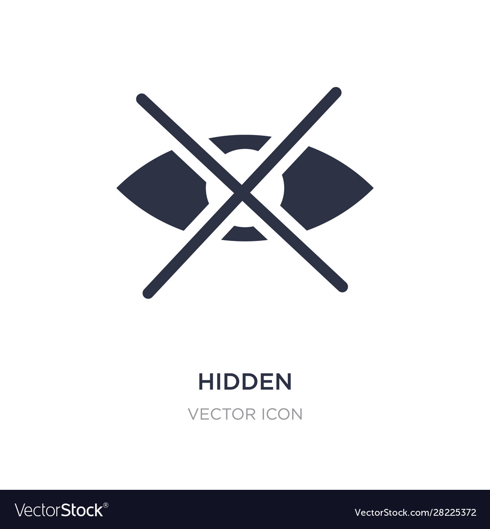 Hidden icon on white background simple element
