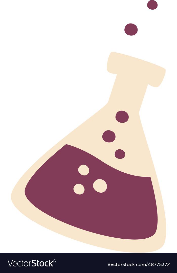 Laboratory flask with liquid