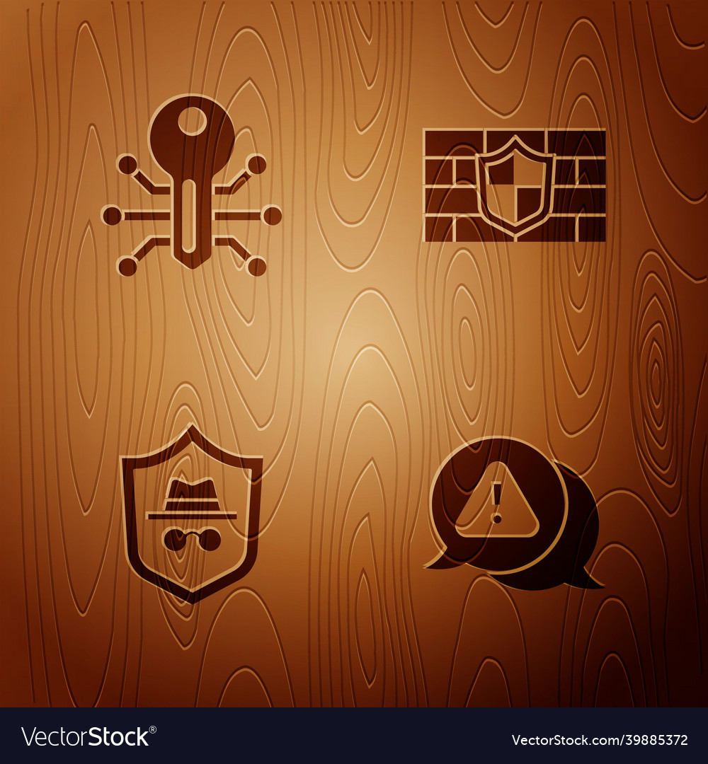 Set exclamation mark in triangle smart key vector image Set exclamation mark in triangle smart key