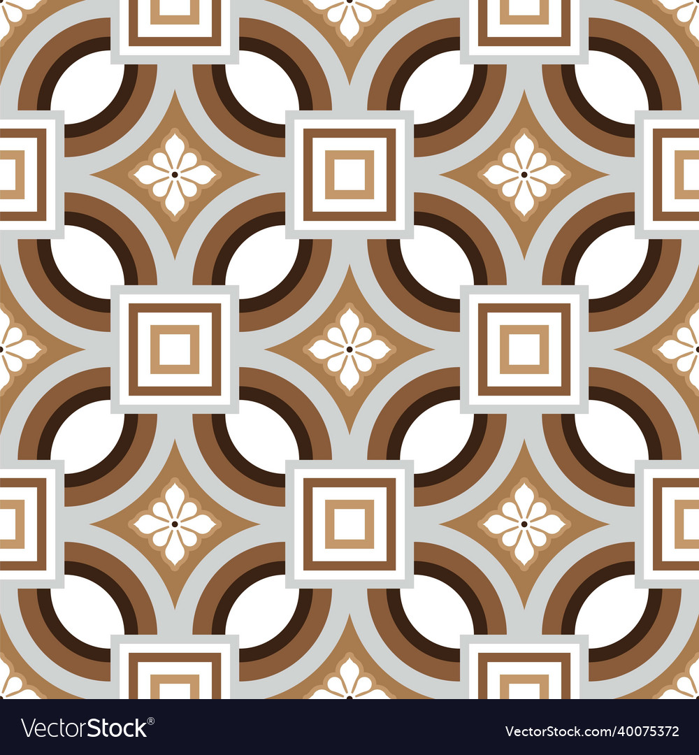 Tile pattern design vector image Tile pattern design