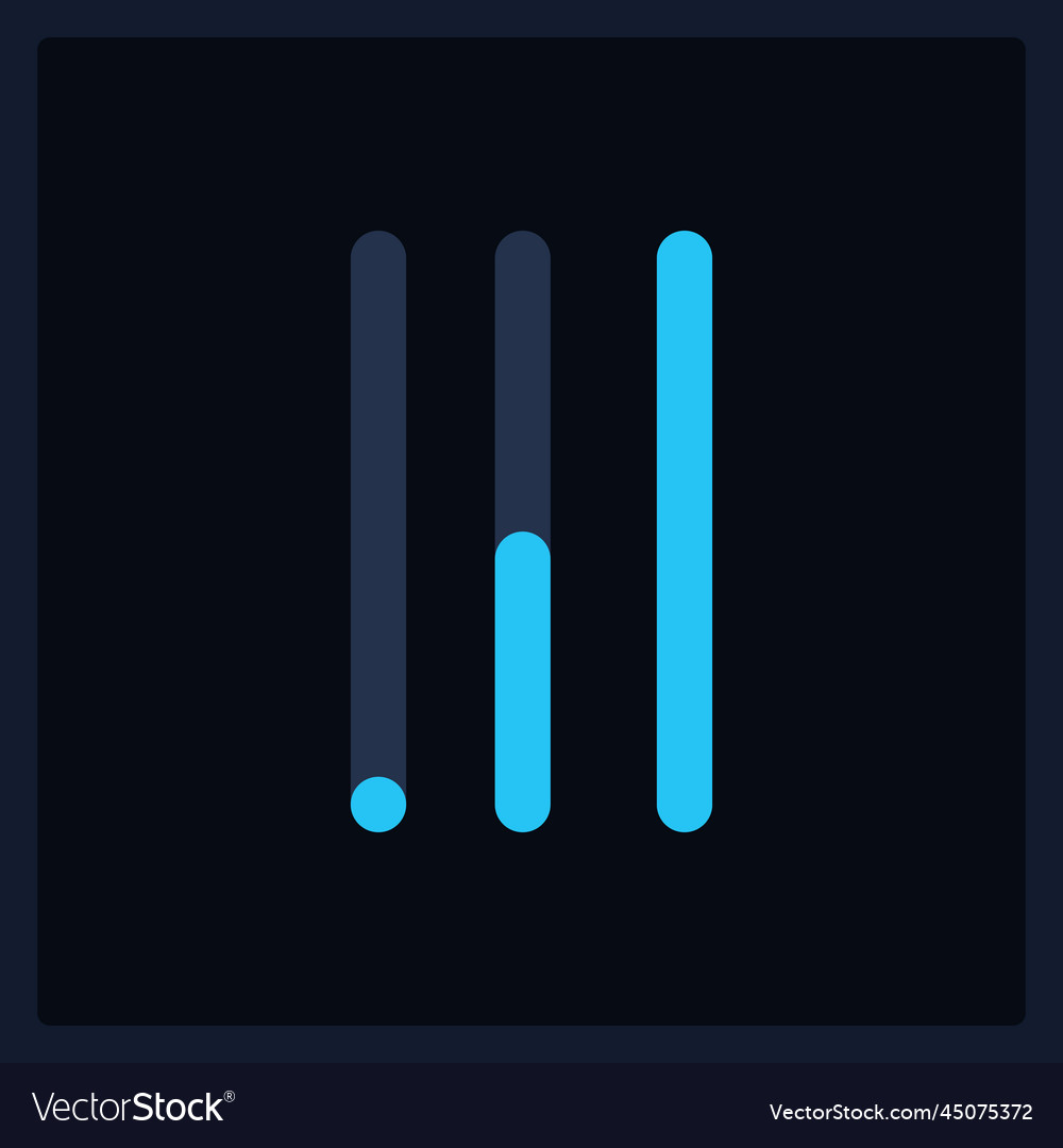 Vertical slider ui element template vector image Vertical slider ui element template