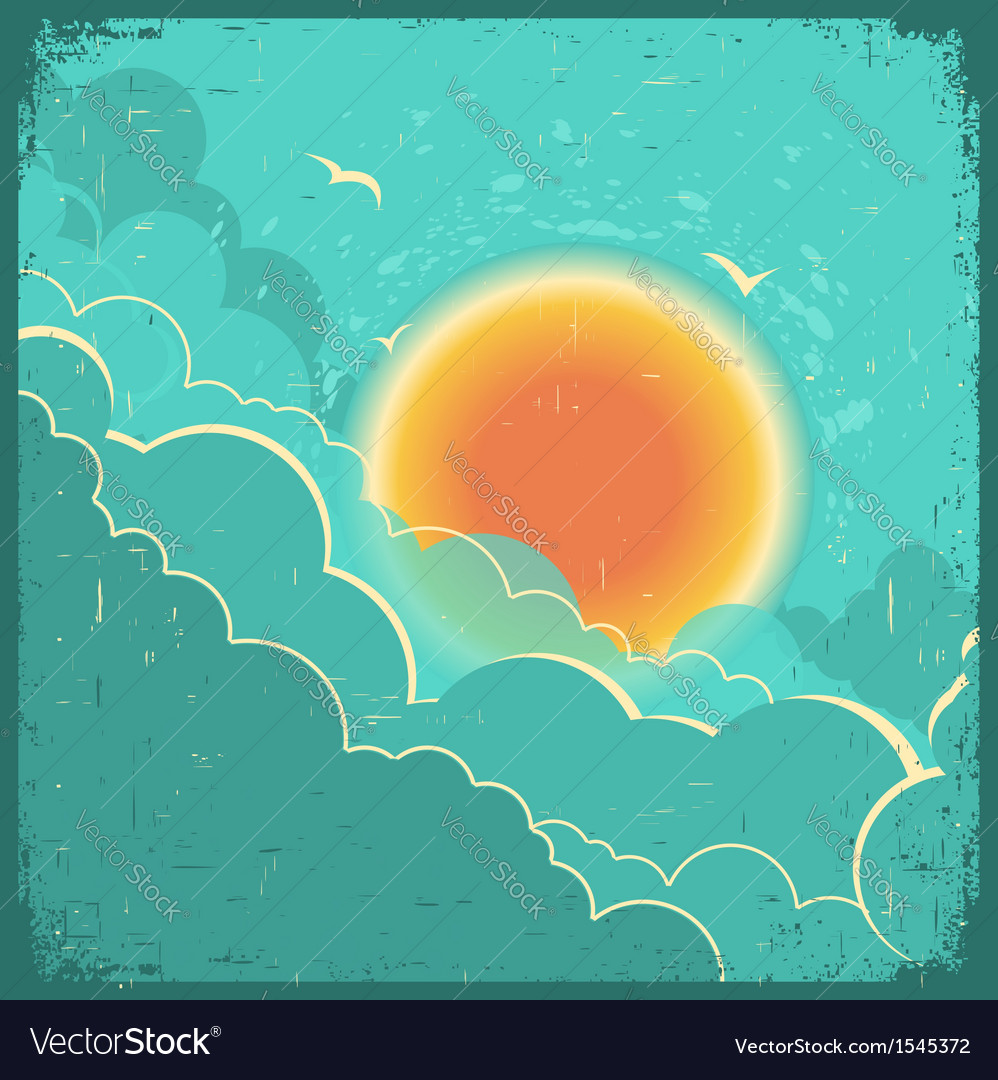 Vintage sky background Royalty Free Vector Image