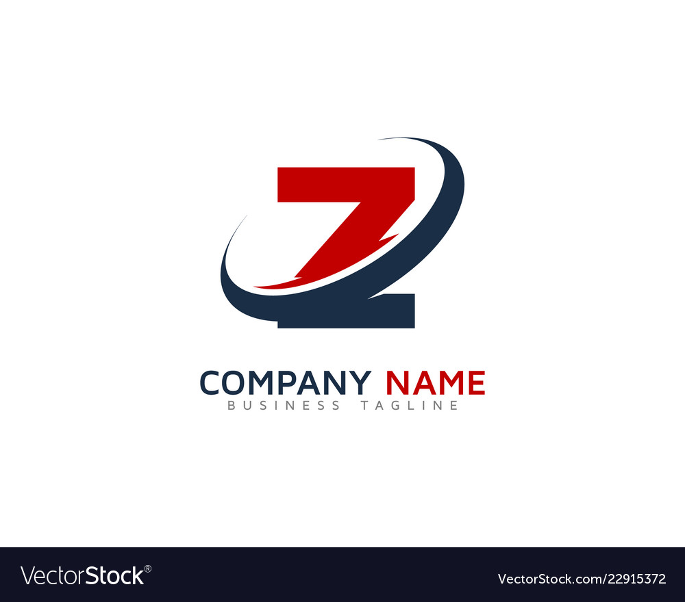 Z ring letter with swoosh logo icon design Vector Image