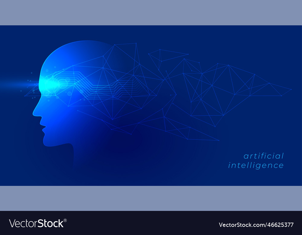 Artificial intelligence and machine learning vector image Artificial intelligence and machine learning