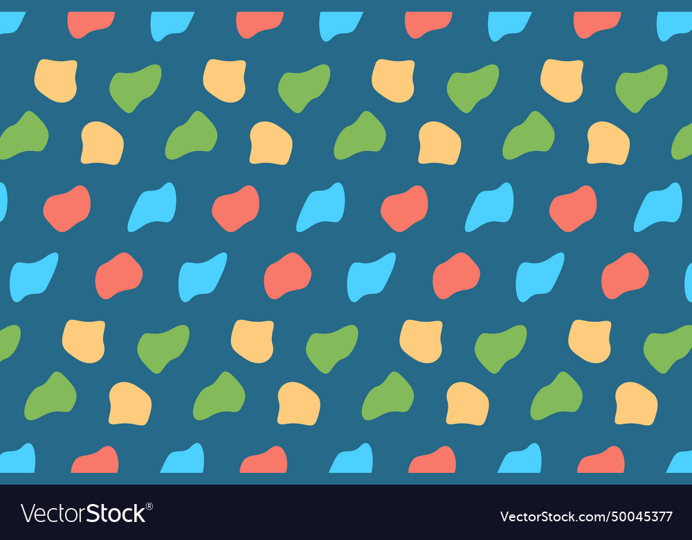 Blue colorful object pattern vector image Blue colorful object pattern