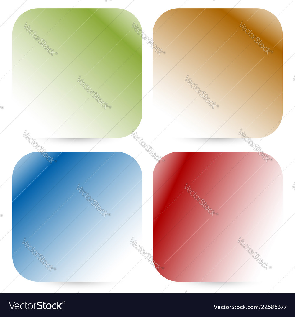 Bright colorful button badge shapes with shadow vector image Bright colorful button badge shapes with shadow