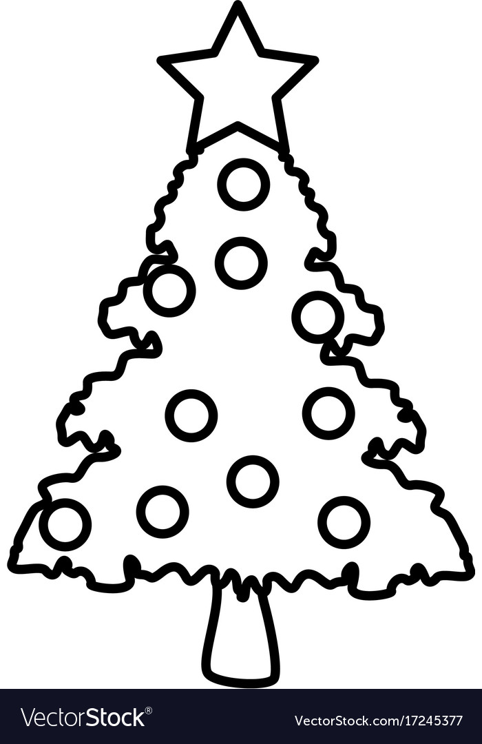 Decorative christmas tree Royalty Free Vector Image