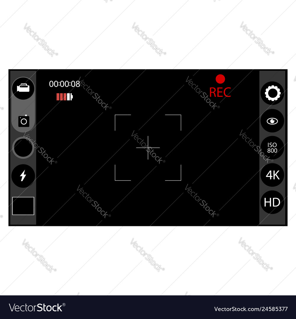 Digital camera viewfinder with exposure Royalty Free Vector