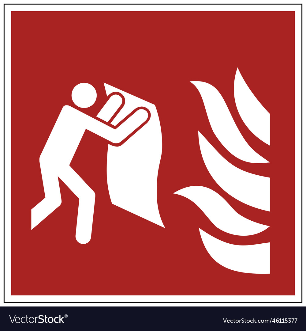 Fire blanket Royalty Free Vector Image VectorStock