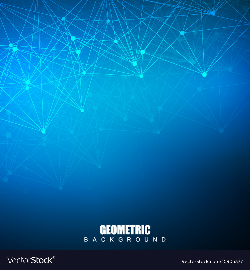 Geometric abstract background with connected line