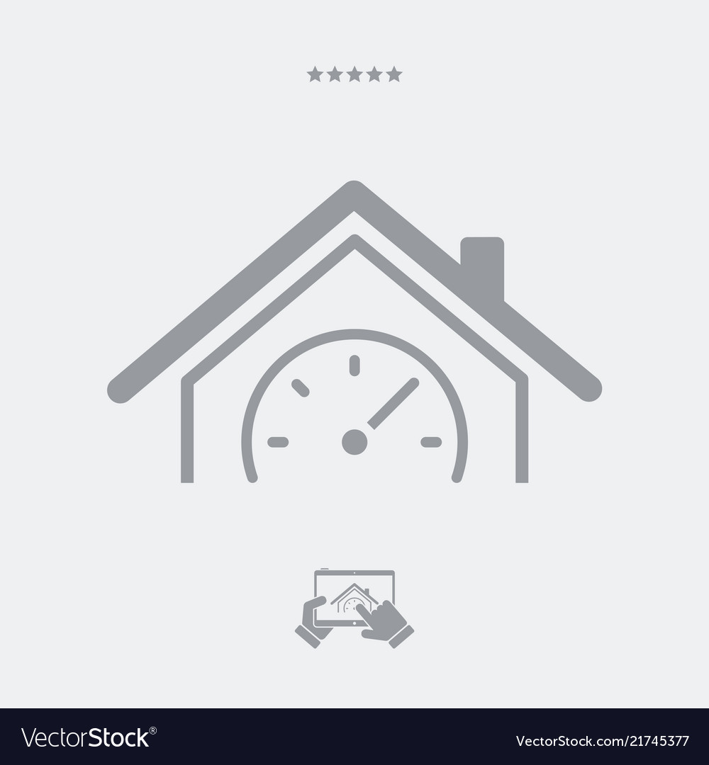 House and monitoring levels - web icon