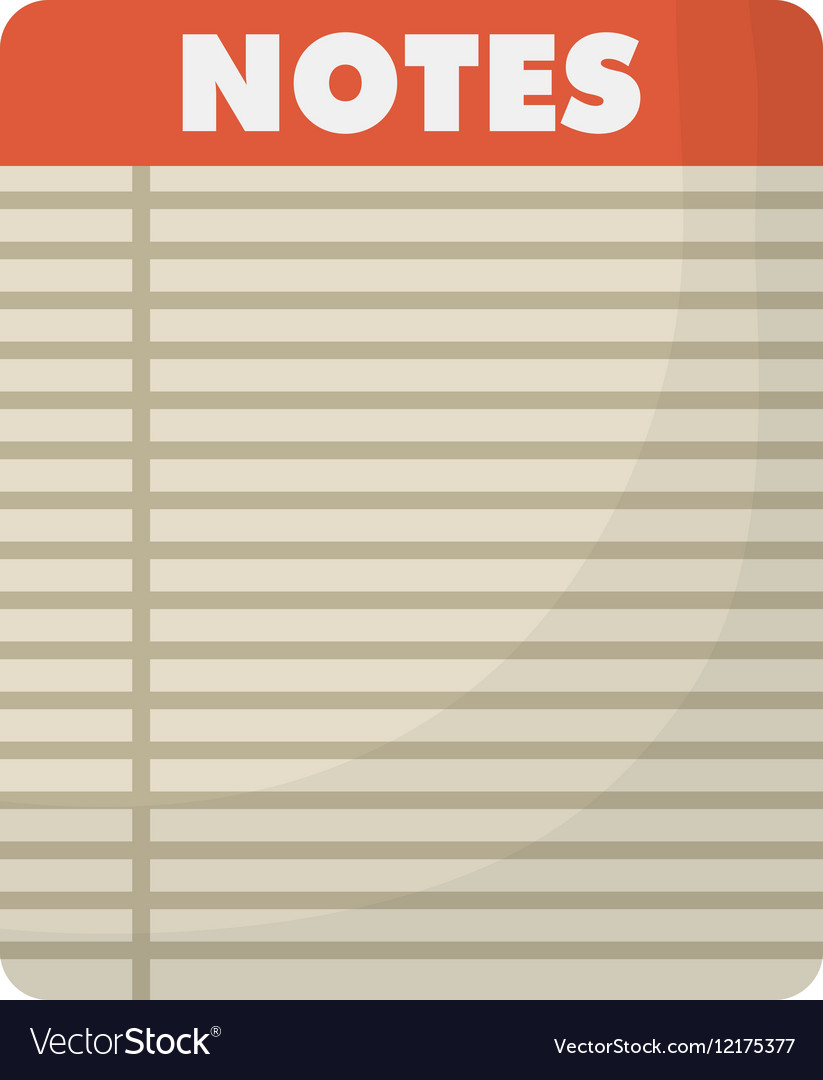 Lined notepad icon image
