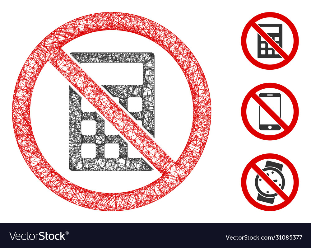 No calculator polygonal web mesh vector image No calculator polygonal web mesh