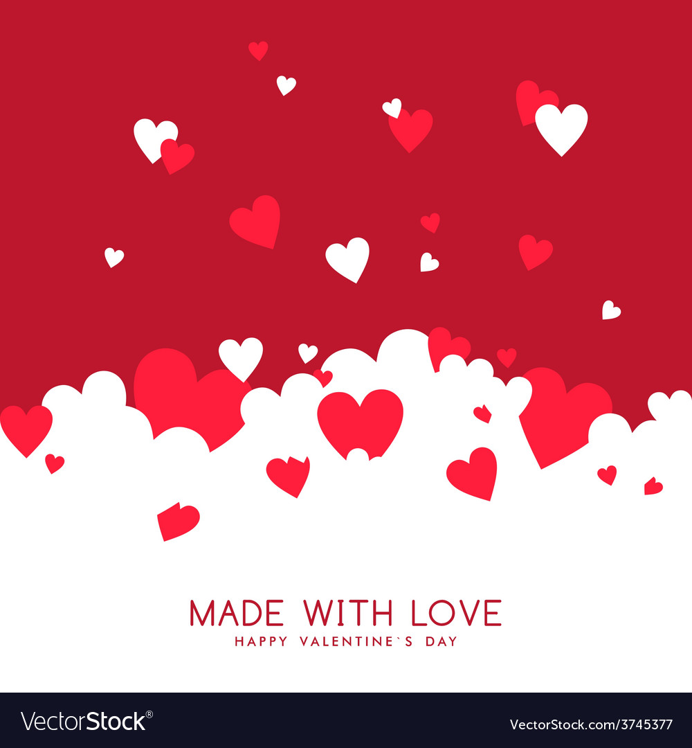 St valentines day greeting card in flat style