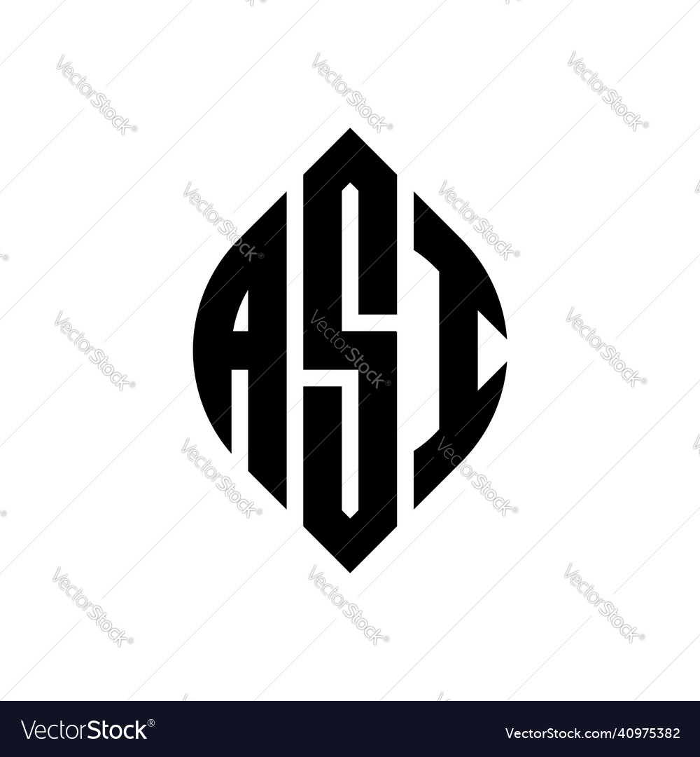 Asi circle letter logo design Royalty Free Vector Image