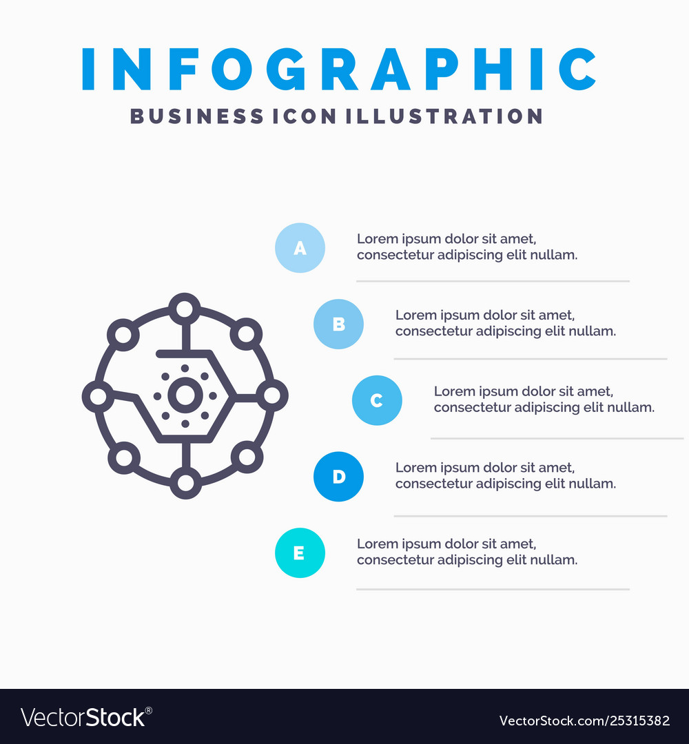 Computing share connectivity network vector image Computing share connectivity network