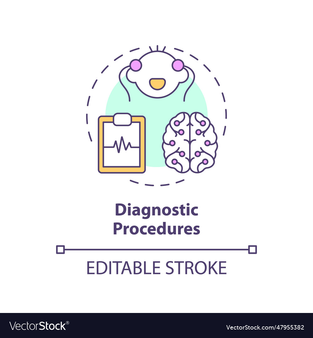 Diagnostic procedures concept icon