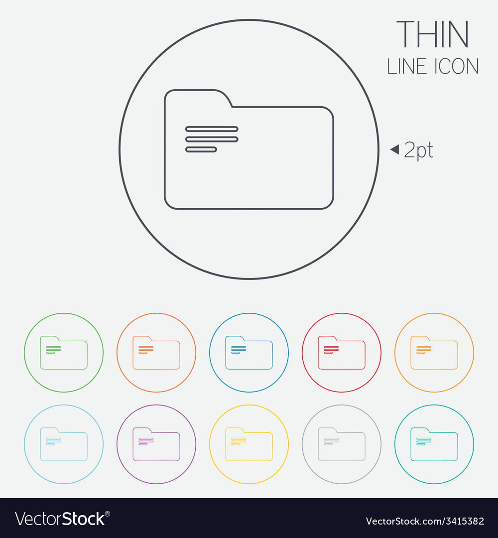 Document Folder Icon Set