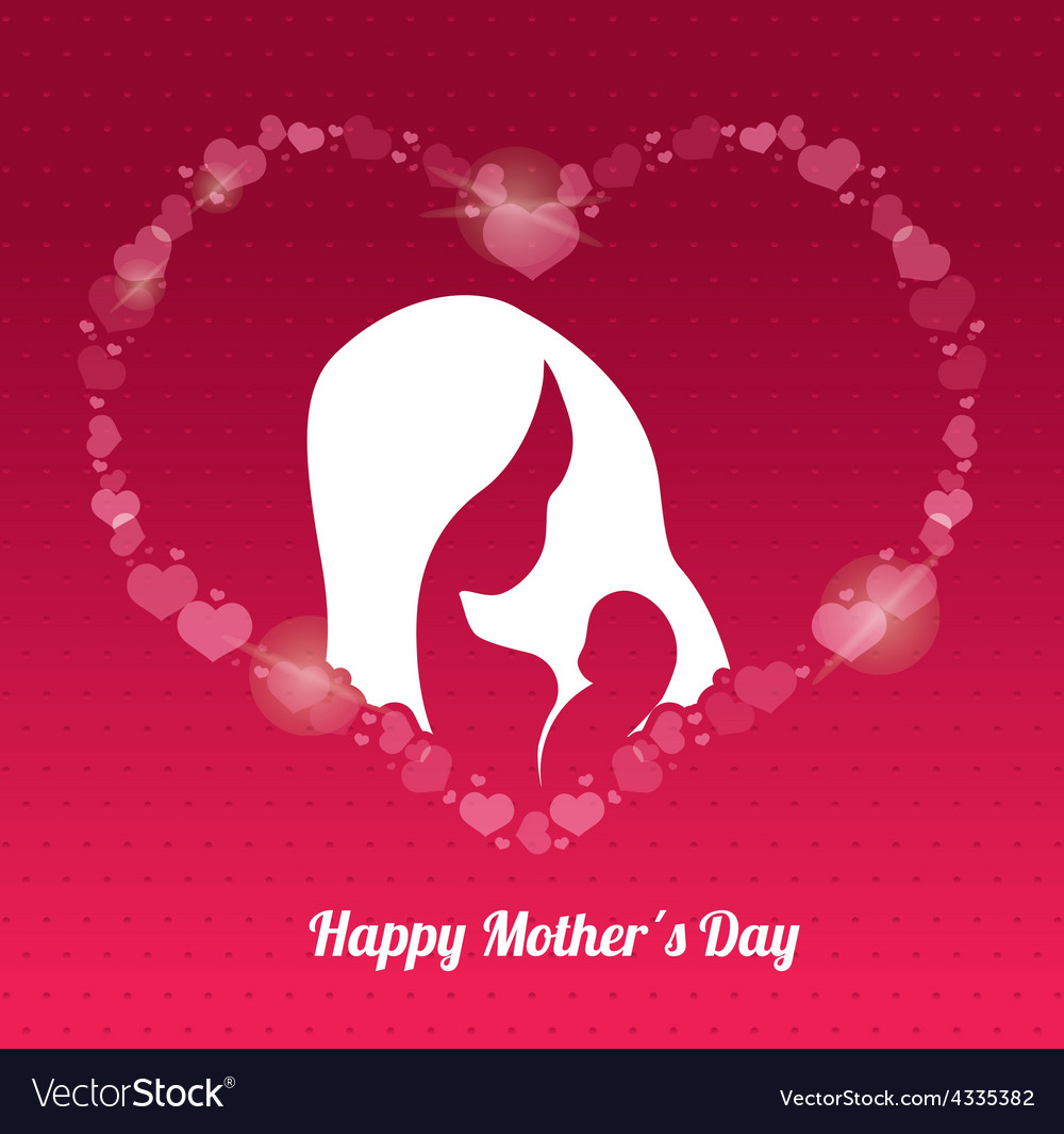 Happy mothers day card design Royalty Free Vector Image