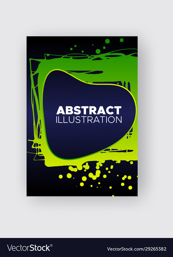 Modern abstract banners ink style poster shapes