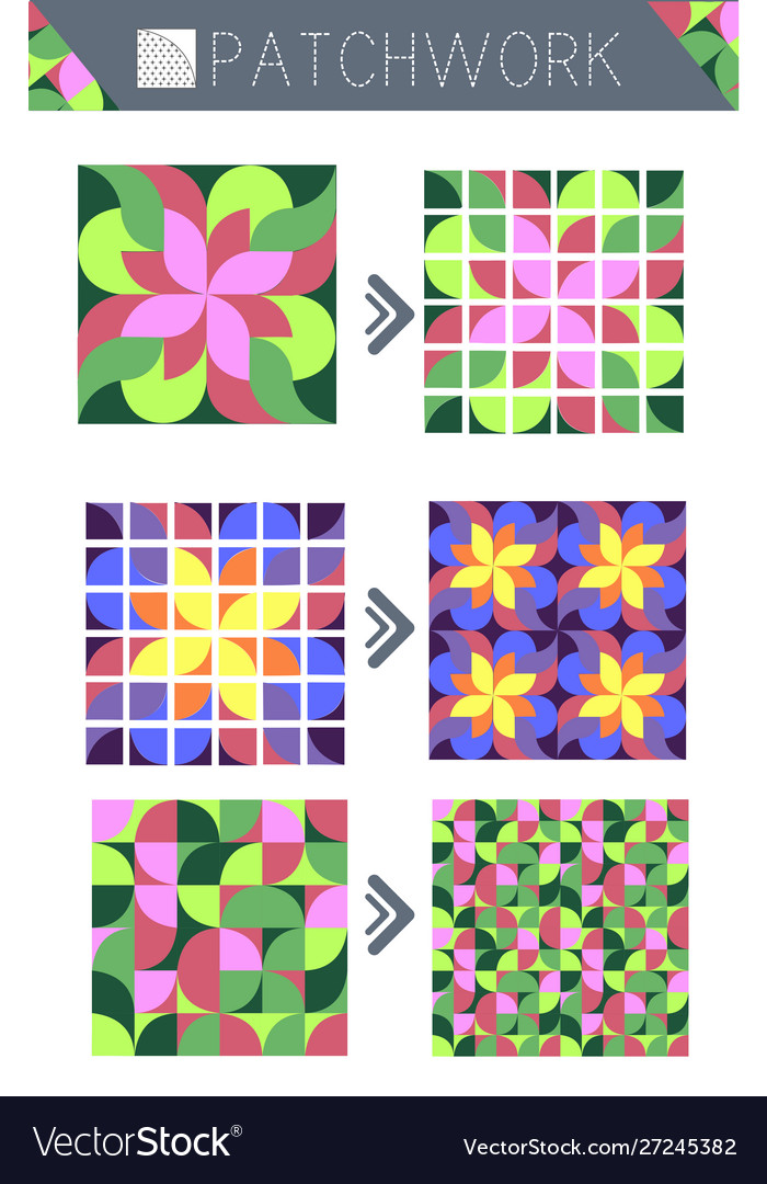 Patterns for patchwork vector image Patterns for patchwork