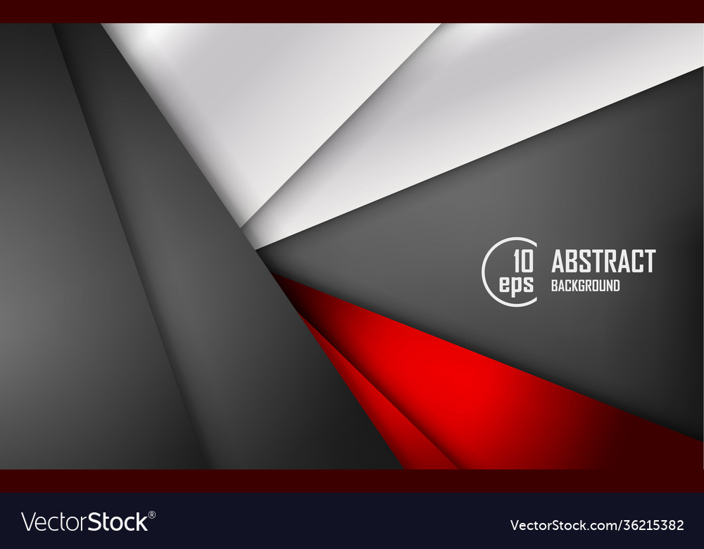 Red triangle background geometric overlap vector image Red triangle background geometric overlap