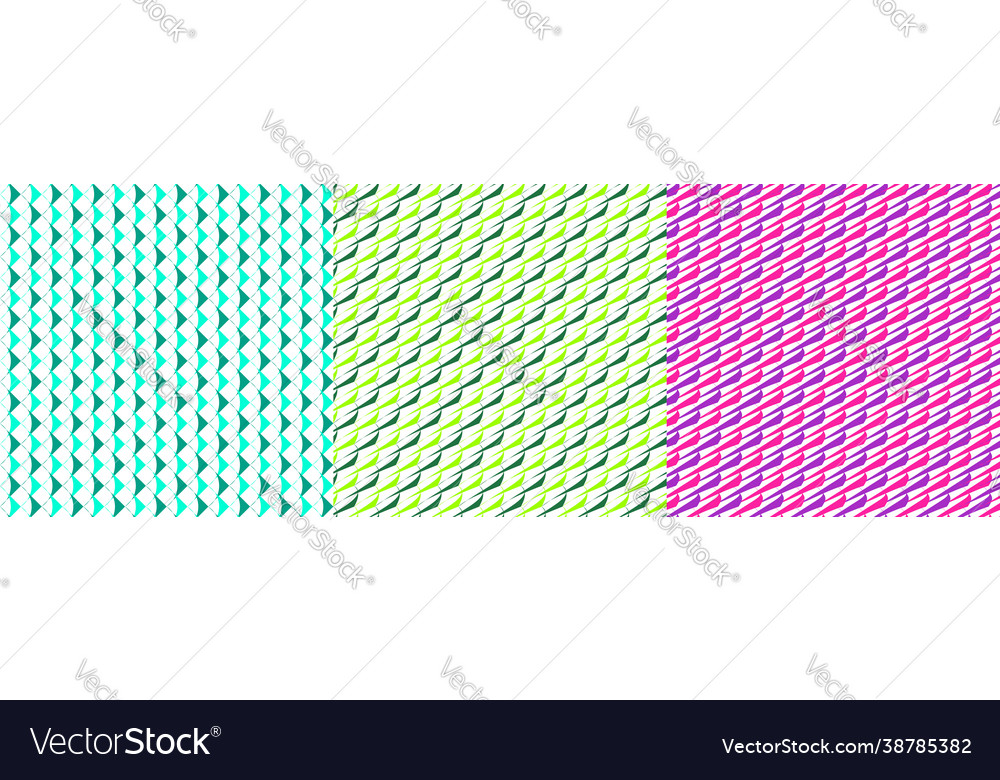 Set 3 seamlessly repeatable repetitive