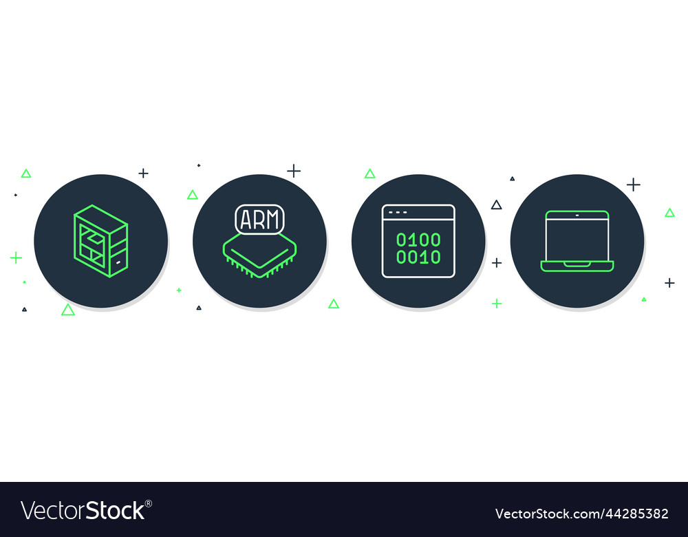 Zeilenprozessor binärer Code Computer vector image Zeilenprozessor binärer Code Computer