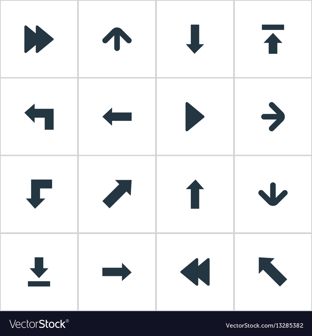 Set of 16 simple pointer icons can be found