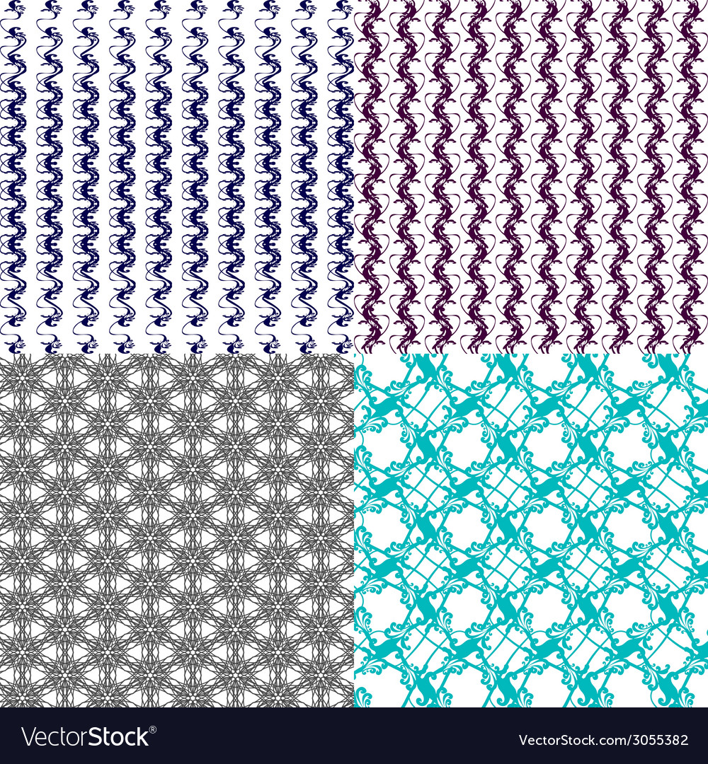 Set of geometric pattern in op art design